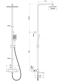 Oliveeka Душевая система D OL-739901-MB черная матовая – фотография-2