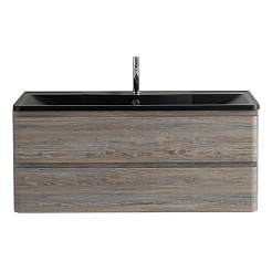 BelBagno Мебель для ванной Albano 120 подвесная Pino Scania с раковиной BB1200/455-LV-ART-ALR-NERO – фотография-3