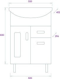 Onika Мебель для ванной Кристалл 55.182 R – фотография-14