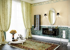 Clarberg Шкаф-пенал "Due Amanti 50" черный, ручки золото – фотография-2