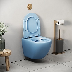 Grossman Унитаз подвесной Color GR-4455BSMS голубой матовый – фотография-16