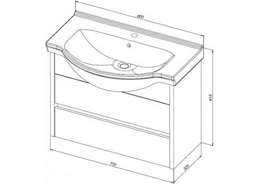 Aquanet Комплект мебели Сидней 80 белый – картинка-9