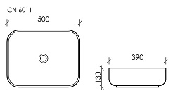 Ceramicanova Мебельная раковина Element 50 CN6011 белая – фотография-4