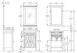 Comforty Мебель для ванной Палермо 60 светлый орех – фотография-7