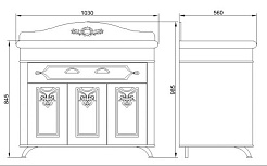 Водолей Тумба с раковиной "Изабель 100" F-3 красная – фотография-5