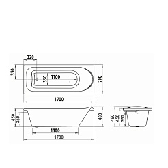 Iddis Акриловая ванна Pond 170 см – фотография-4