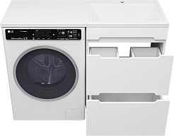 Misty Тумба под раковину Байкал 55 под стиральную машину белая – фотография-8