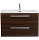 Cezares Тумба с раковиной Eco Cer-N 80 орех шоколад софт CZR-8073-80 ручки серые – фотография-16