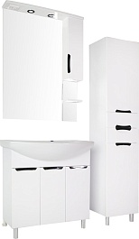 ASB-Mebel Мебель для ванной Мессина 80/3 белая – фотография-3