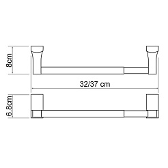 WasserKRAFT Держатель бумажных полотенец "Exter K-5222" 32 см – фотография-3