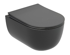 Ceramicanova Подвесной унитаз Modena Rimless CN6063MDH тёмный антрацит матовый – фотография-1