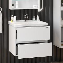 Onika Тумба под раковину Эвада 70 подвесная белая – фотография-6