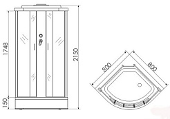 Erlit Душевая кабина ER3508P-C3 – фотография-6