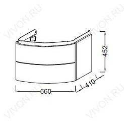 Jacob Delafon Тумба с раковиной Presquile 80 палисандр – фотография-6
