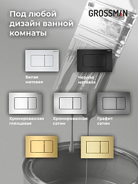 Grossman Инсталляция для подвесного унитаза Classic 97.04.12M с клавишей смыва сатин – фотография-19