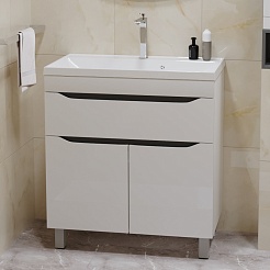 Mixline Мебель для ванной Лайн 80 R белая – фотография-4