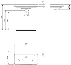 Opadiris Тумба с раковиной Арабеско 80 подвесная белая – фотография-8