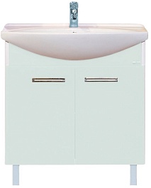 Misty Тумба для умывальника Джулия 85 прямая белая White – фотография-1