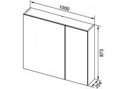 Aquanet Зеркало-шкаф Йорк 100 орех – фотография-4