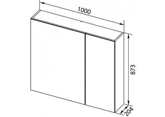 Aquanet Зеркало-шкаф Йорк 100 орех – фотография-4