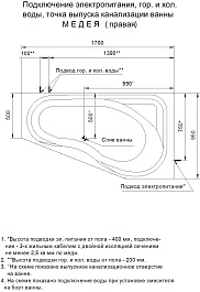Aquatek Акриловая ванна Медея 170x95 L с экраном – фотография-5