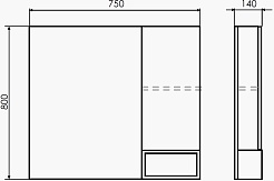 Comforty Мебель для ванной Турин 75М подвесная дуб бежевый – фотография-16