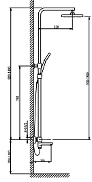 Timo Душевая система Tetra-thermo SX-0169/00 chrome – фотография-2