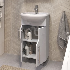 Vigo Тумба с раковиной Turin 45 белая – фотография-4