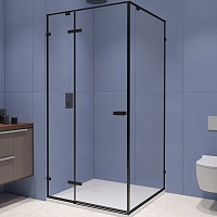RGW Душевой уголок Stilvoll SV-030B 100x100 профиль черный стекло прозрачное