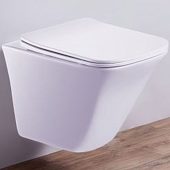 Esbano Унитаз Luchena-C подвесной безободковый белый – фотография-1