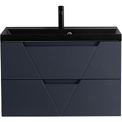 BelBagno Мебель для ванной Vittoria 90 Grigio Opaco с раковиной BB900/450-LV-ART-AST-NERO – фотография-2