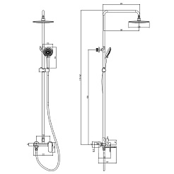 Azario Душевая стойка Florida Round AZ-WSA654233C хром – фотография-2