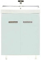 Misty Тумба с раковиной Джулия QVATRO 65 прямая белая