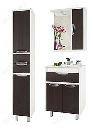 Водолей Зеркальный шкаф "Габи 60" R венге/белый – фотография-3