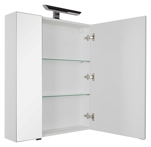 Aquanet Зеркальный шкаф "Эвора 70" белый – фотография-8