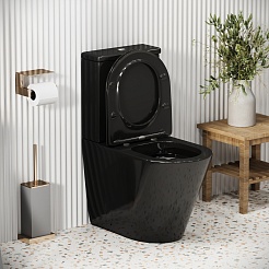 Grossman Унитаз компакт Color GR-4480BS черный – фотография-9