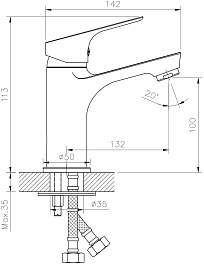 Rossinka Смеситель для раковины RS29-13 – фотография-2