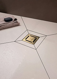 BERGES Wasserhaus Душевой трап Platz Norma 150 092059 золото глянец – фотография-3