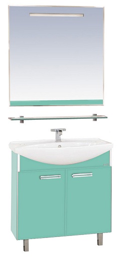 Misty Мебель для ванной Джулия 75 прямая салатовая – фото-1