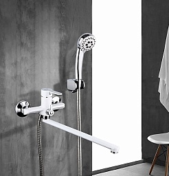 Frap Смеситель для ванны H41 F2241 белый/хром – фотография-2