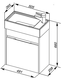 Aquanet Тумба с раковиной "Лидс 50"  – фотография-6