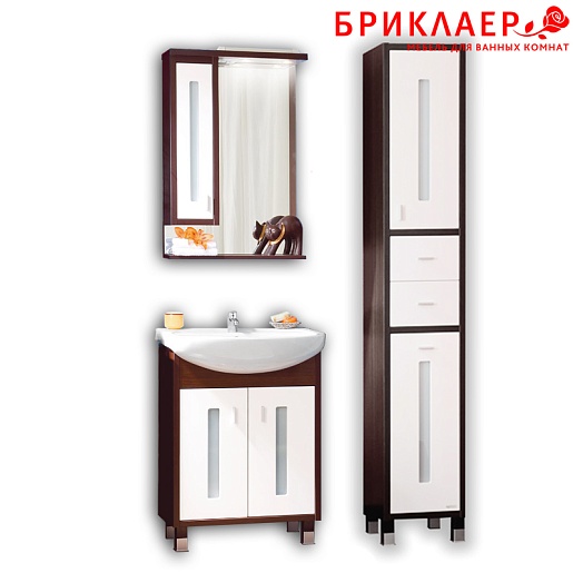 Бриклаер Мебель для ванной Бали 60 L венге – фотография-4