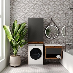 Viant Зеркало Лофт 65x65 черное – фотография-2