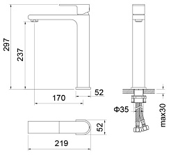Aquatek Смеситель для раковины Лира AQ1404MB матовый черный – фотография-4