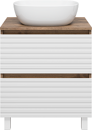 Brevita Мебель для ванной Dakota 60 дуб галифакс олово/белая – фотография-2