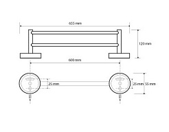 Bemeta Держатель полотенца Dark 104204050 – фотография-2