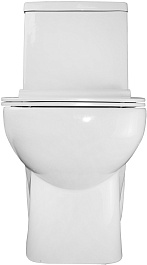 Azario Унитаз-моноблок Zeno AZ-1169 безободковый с бачком с сиденьем микролифт белый – фотография-4