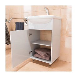 Mixline Тумба под раковину Алан 45 белая – фотография-3