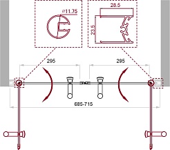 BelBagno Душевая дверь в нишу 70/190 UNO-B-2-70-P-Cr – фотография-3