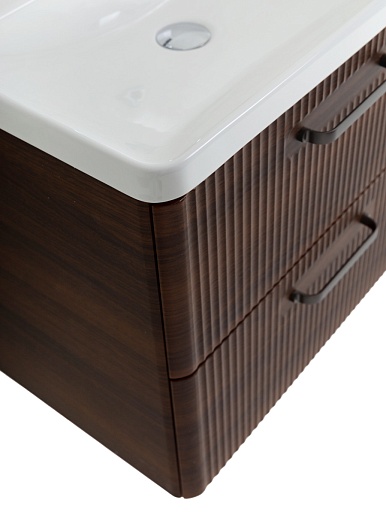 BelBagno Тумба с раковиной Due 50 подвесная Noce ручки Матовый тёмный никель – картинка-7